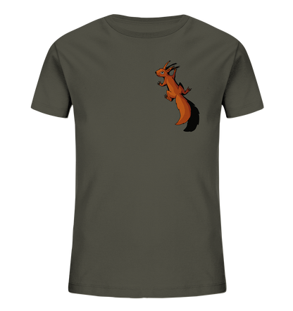Süßes Eichhörnchen klettert - Kids Organic Shirt