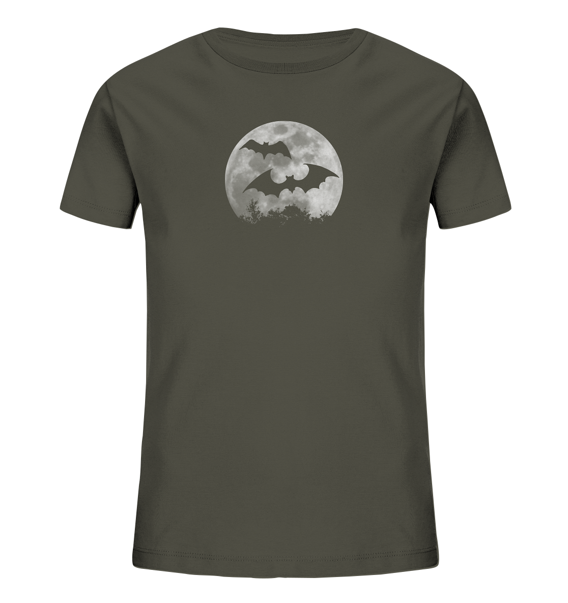 Fledermaus Silhouetten bei Vollmond - Kids Organic Shirt