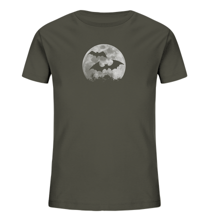 Fledermaus Silhouetten bei Vollmond - Kids Organic Shirt