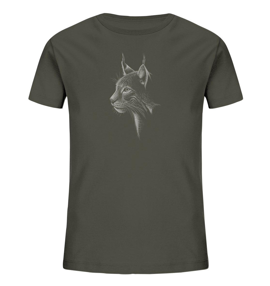 Luchs Kritzelkunst Wildkatze Illustration - Kids Organic Shirt