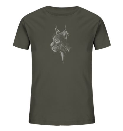 Luchs Kritzelkunst Wildkatze Illustration - Kids Organic Shirt