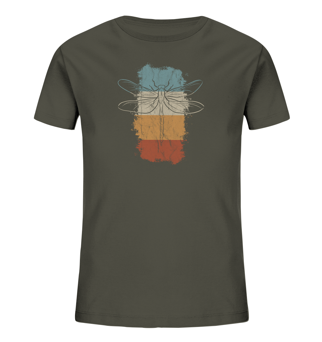Retro Kunst Libelle | Vintage Dragonfly - Kids Organic Shirt