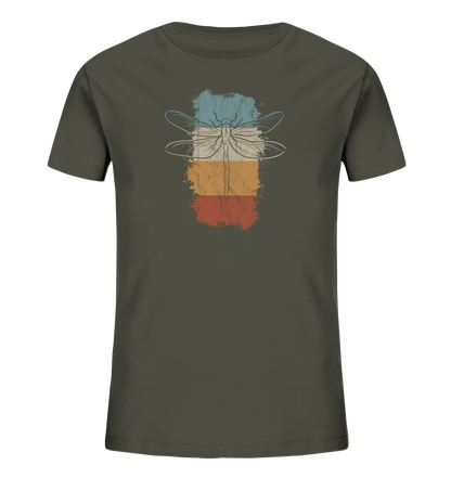Retro Kunst Libelle | Vintage Dragonfly - Kids Organic Shirt