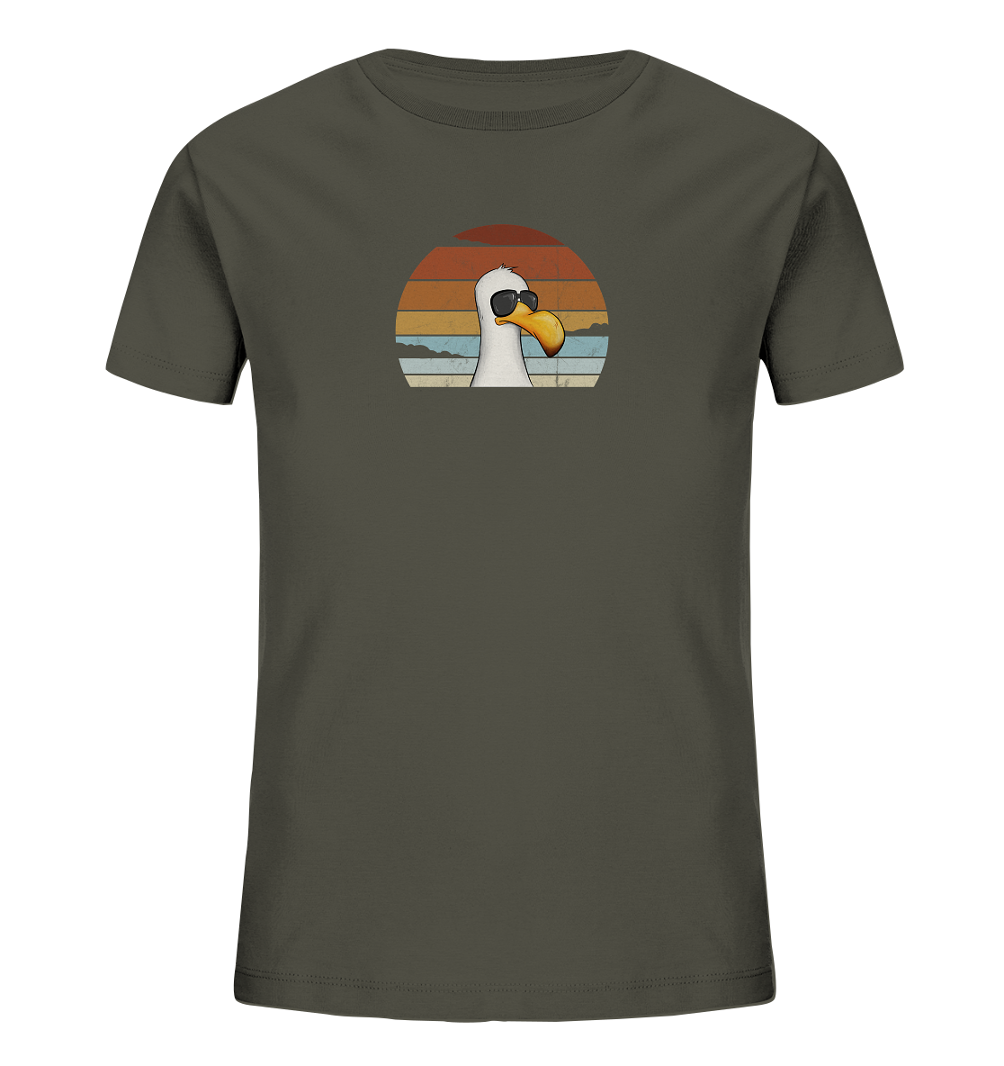 Cool lässige Retro Möwe - Kids Organic Shirt