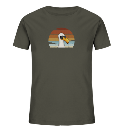 Cool lässige Retro Möwe - Kids Organic Shirt