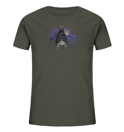 Fledermaus in blauer Nacht - Kids Organic Shirt