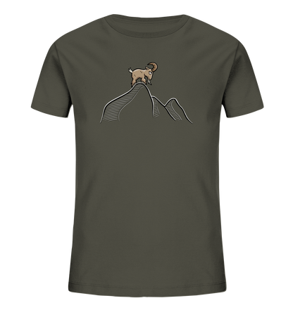 Ziegenbock in den Bergen - Kids Organic Shirt
