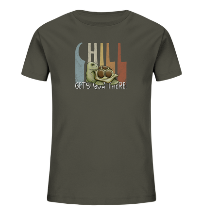 Gechillt gemütliche Schildkröte - Kids Organic Shirt