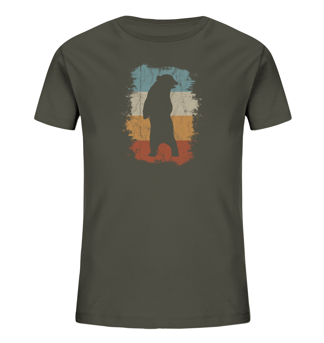 Retro Bären-Silhouette - Kids Organic Shirt