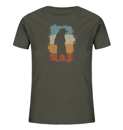 Retro Bären-Silhouette - Kids Organic Shirt