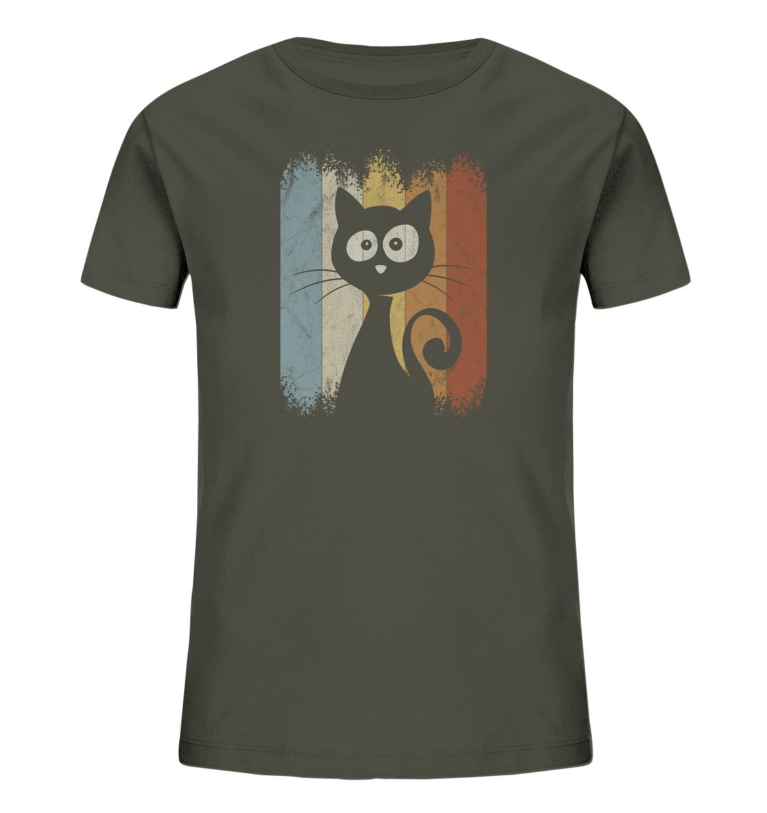 Retro Katze Silhouette - Kids Organic Shirt
