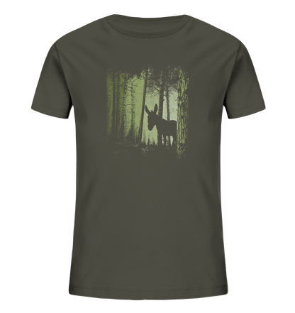 Esel im Zwielicht-Wald - Kids Organic Shirt
