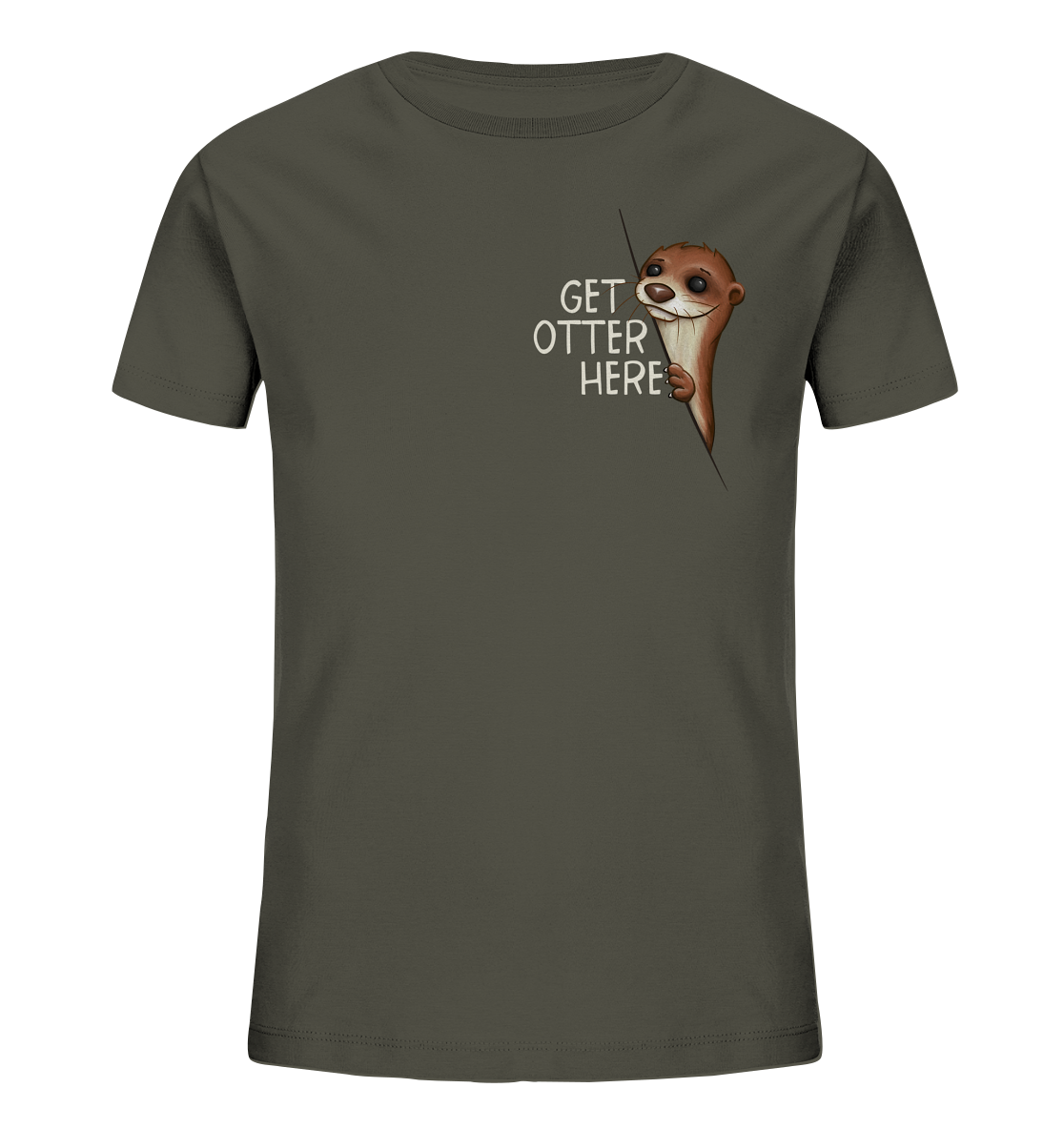 Get Otter Here | Lustiger Otter Kalauer - Kids Organic Shirt
