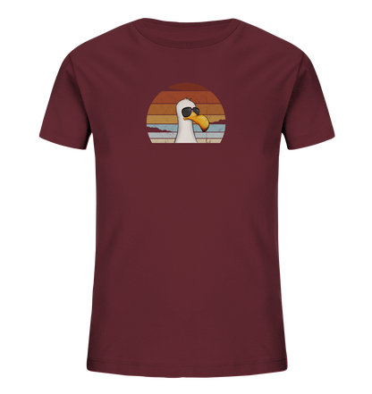 Cool lässige Retro Möwe - Kids Organic Shirt