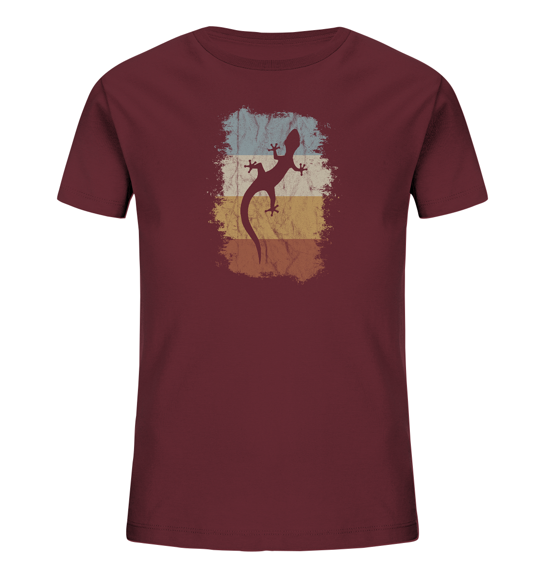 Retro Gecko Salamander Silhouette - Kids Organic Shirt