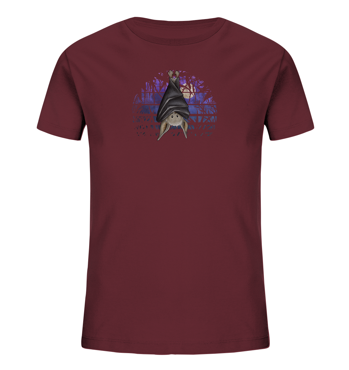 Fledermaus in blauer Nacht - Kids Organic Shirt