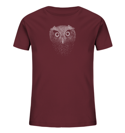 Eule Kritzelkunst Illustration - Kids Organic Shirt