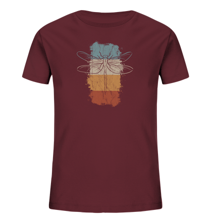 Retro Kunst Libelle | Vintage Dragonfly - Kids Organic Shirt