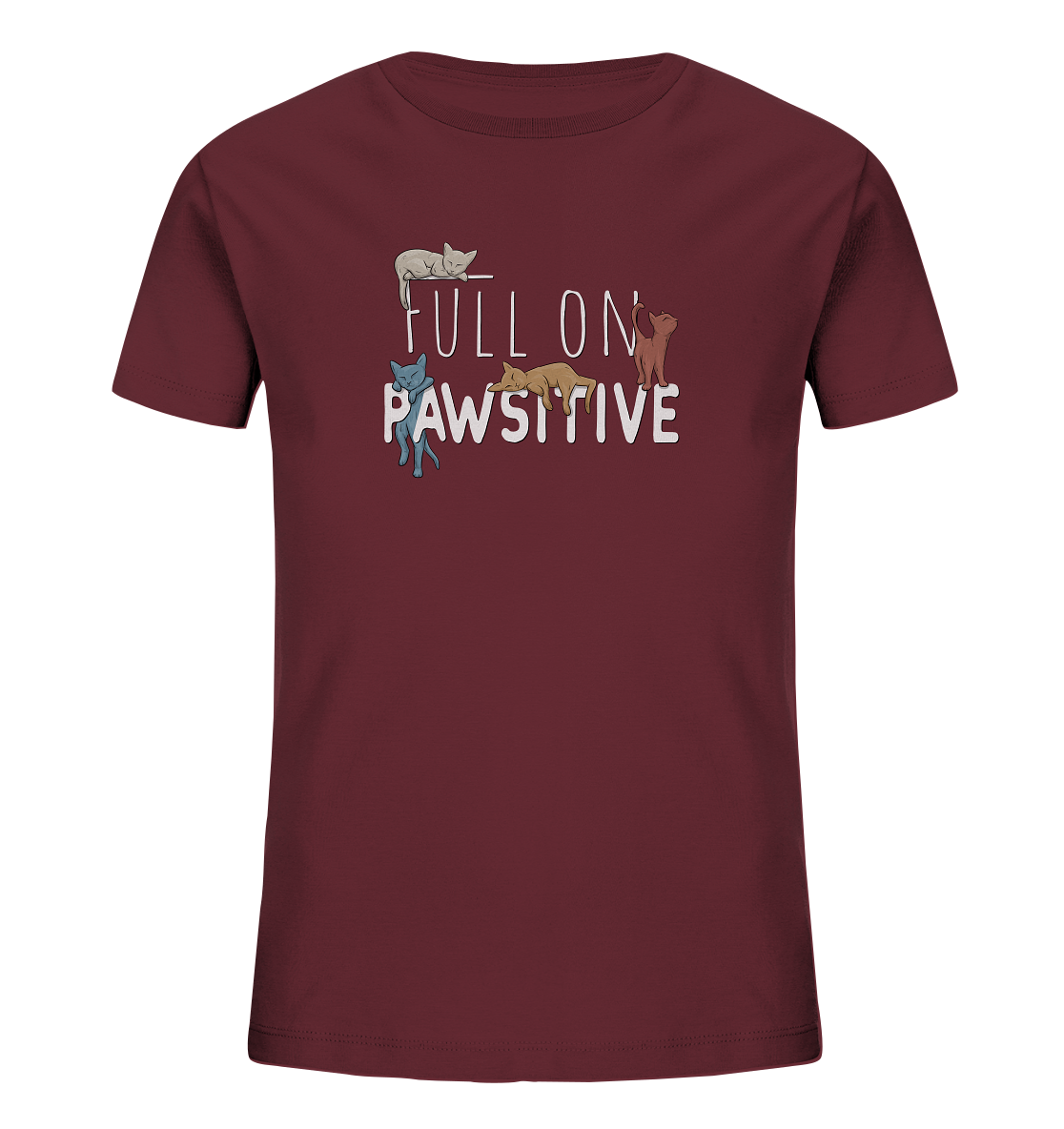 Full On Pawsitive! Gechillte Katzen - Kids Organic Shirt