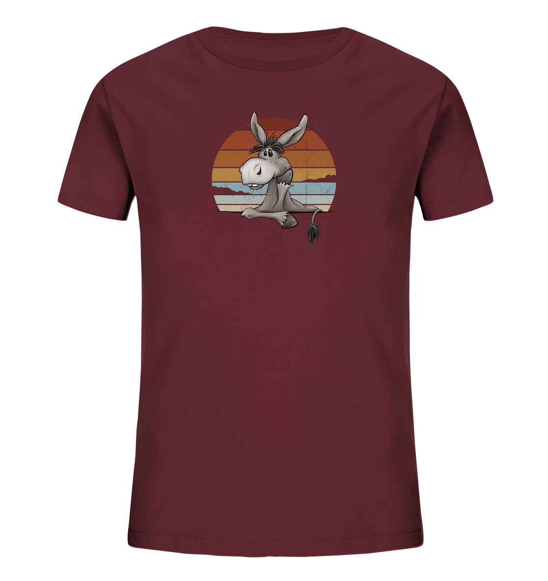 Lässiges Maultier Retro Esel - Kids Organic Shirt