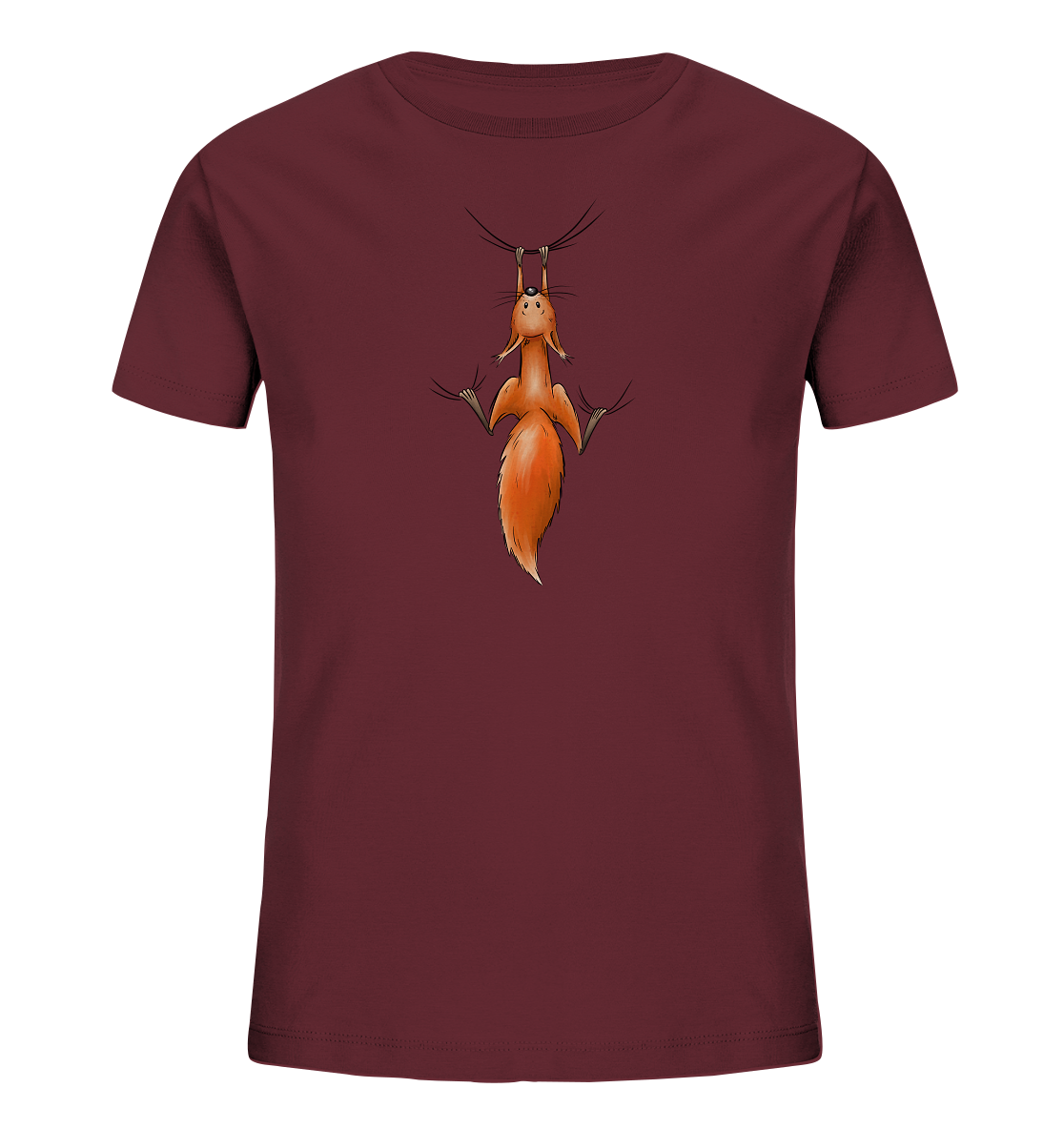 Rotes Eichhörnchen hängt ab - Kids Organic Shirt