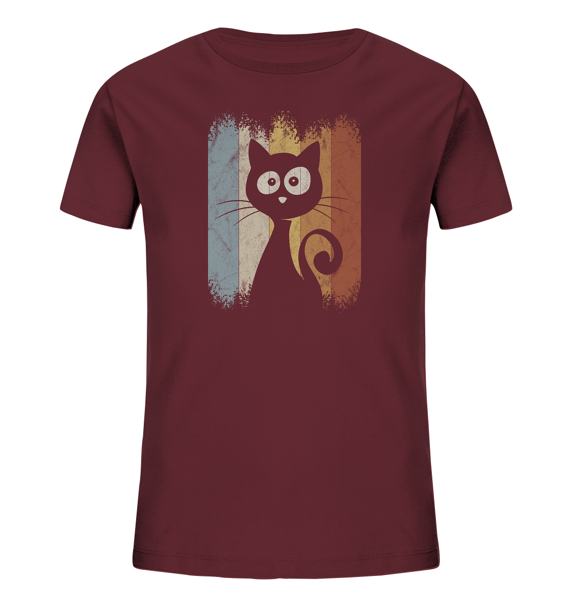 Retro Katze Silhouette - Kids Organic Shirt