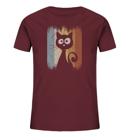 Retro Katze Silhouette - Kids Organic Shirt
