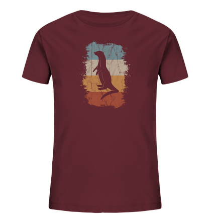 Retro Otter Fischotter Silhouette - Kids Organic Shirt