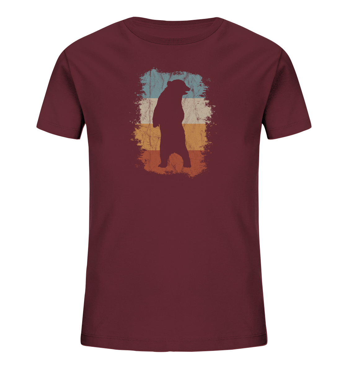 Retro Bären-Silhouette - Kids Organic Shirt