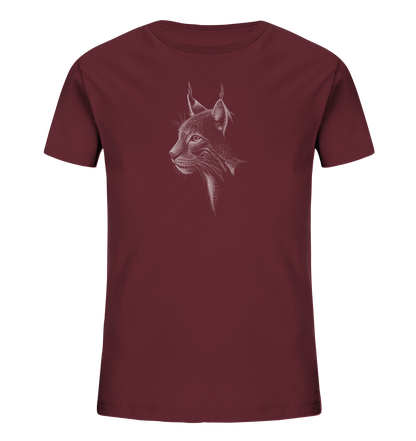 Luchs Kritzelkunst Wildkatze Illustration - Kids Organic Shirt