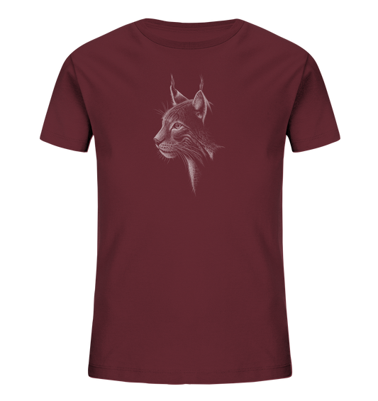 Luchs Kritzelkunst Wildkatze Illustration - Kids Organic Shirt