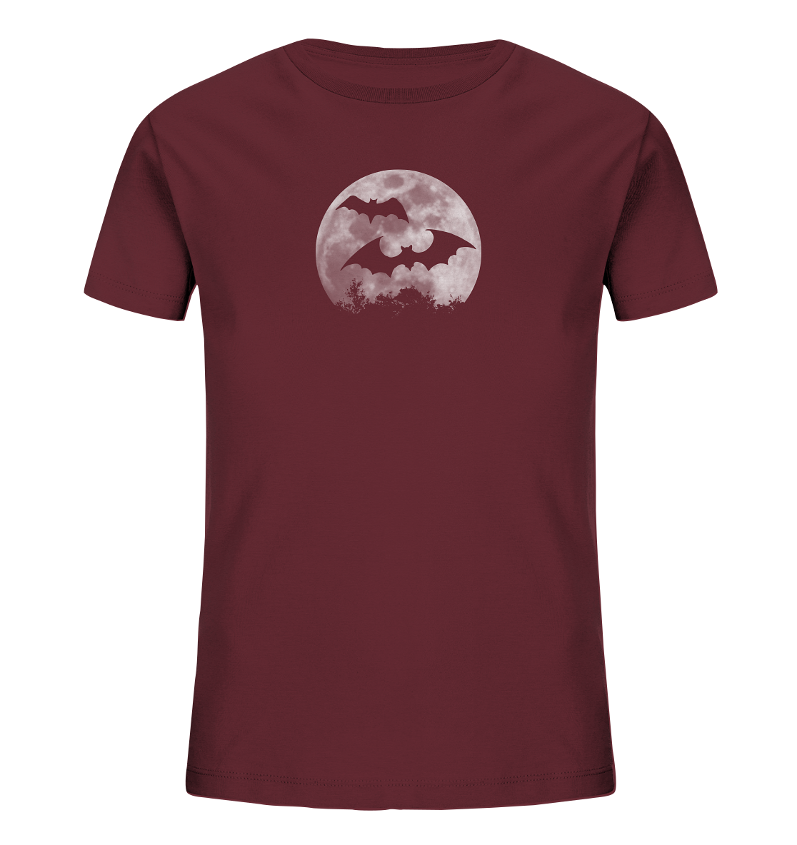 Fledermaus Silhouetten bei Vollmond - Kids Organic Shirt