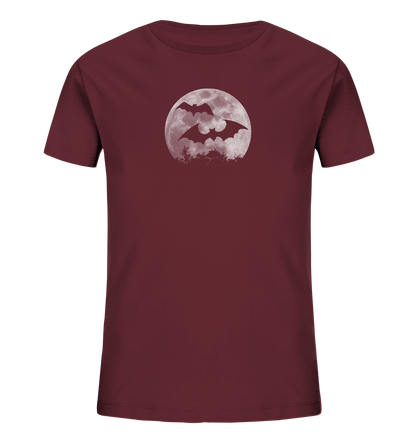 Fledermaus Silhouetten bei Vollmond - Kids Organic Shirt