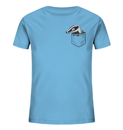 Lustig gemütlicher Dachs In der Tasche - Kids Organic Shirt