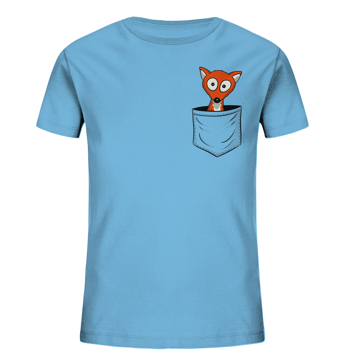 Fuchs in der Brusttasche | Taschen-Fuchs - Kids Organic Shirt
