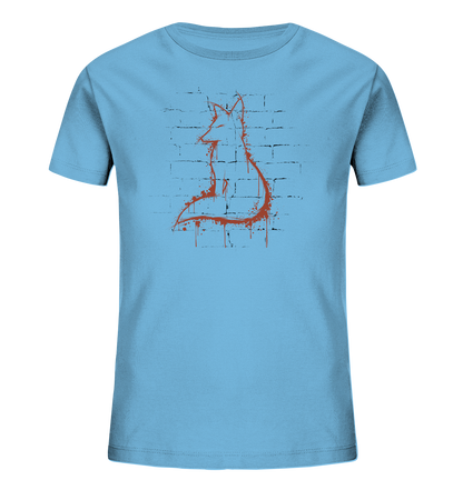 Street Art Fuchs Silhouette - Kids Organic Shirt