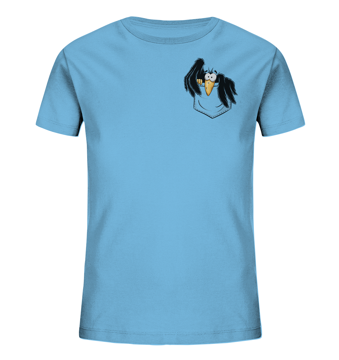 Kleiner Rabe | schwarze Krähe In Tasche - Kids Organic Shirt