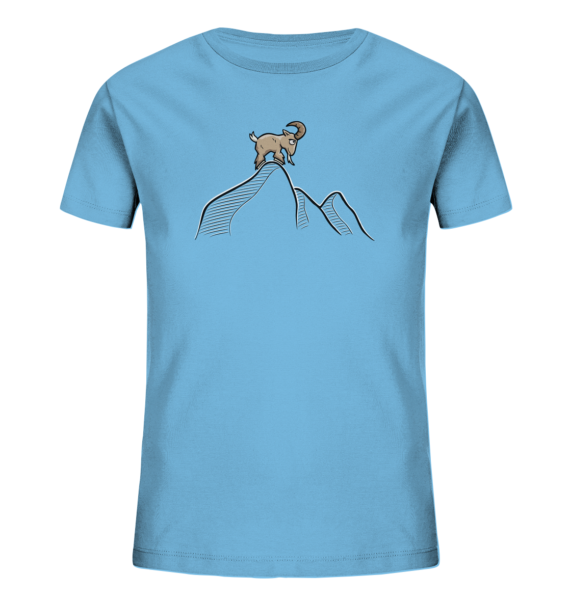 Ziegenbock in den Bergen - Kids Organic Shirt
