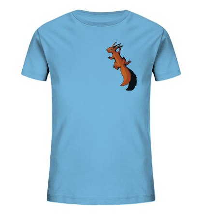 Süßes Eichhörnchen klettert - Kids Organic Shirt