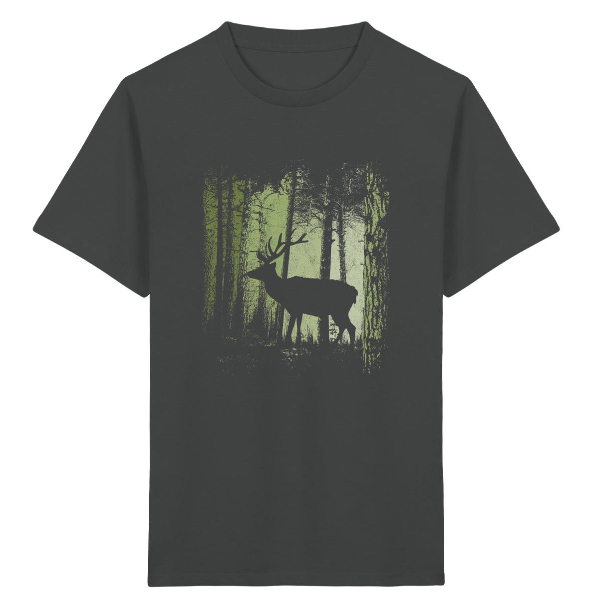 Hirsch im Zwielicht Wald - Kids Organic Shirt