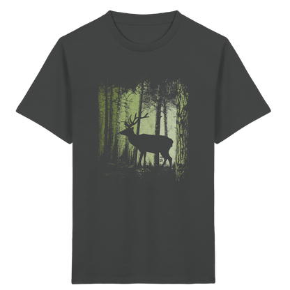 Hirsch im Zwielicht Wald - Kids Organic Shirt