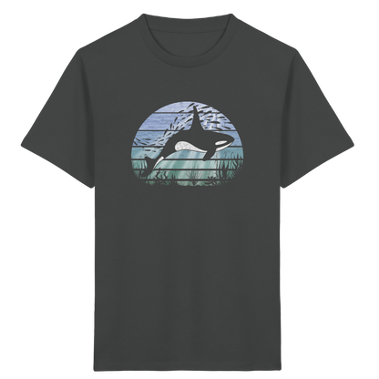 Retro Tiefsee Schwertwal Orca - Kids Organic Shirt