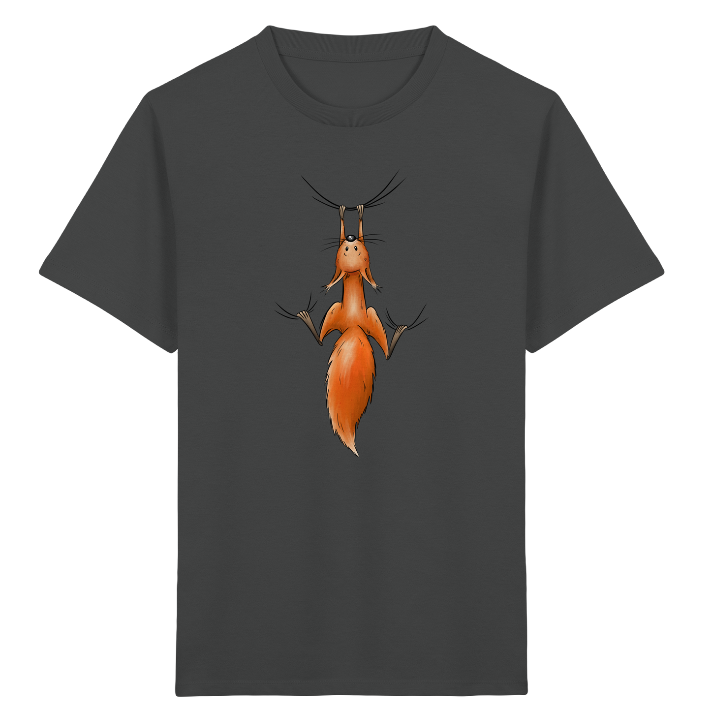 Rotes Eichhörnchen hängt ab - Kids Organic Shirt