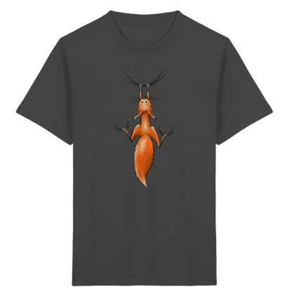 Rotes Eichhörnchen hängt ab - Kids Organic Shirt