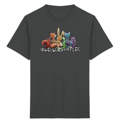 All Colors Matter! Regenbogen Tiere für Vielfalt - Kids Organic Shirt