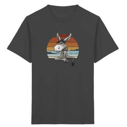 Lässiges Maultier Retro Esel - Kids Organic Shirt