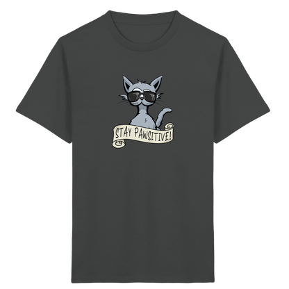 Stay Pawsitive Bleib lässig Hipster Katze - Kids Organic Shirt