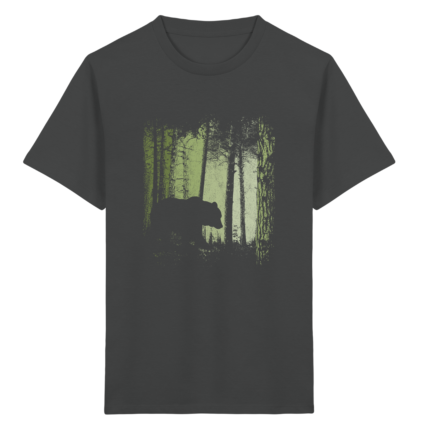 Braunbär im Zwielicht Wald - Kids Organic Shirt