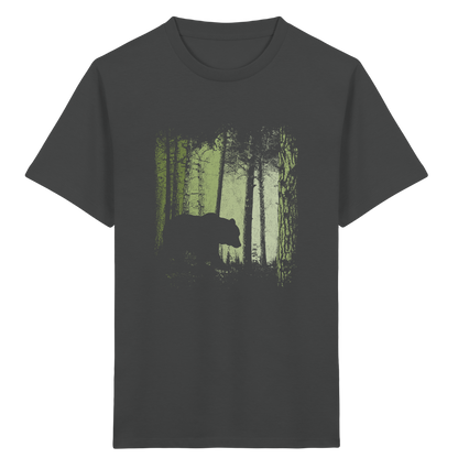 Braunbär im Zwielicht Wald - Kids Organic Shirt