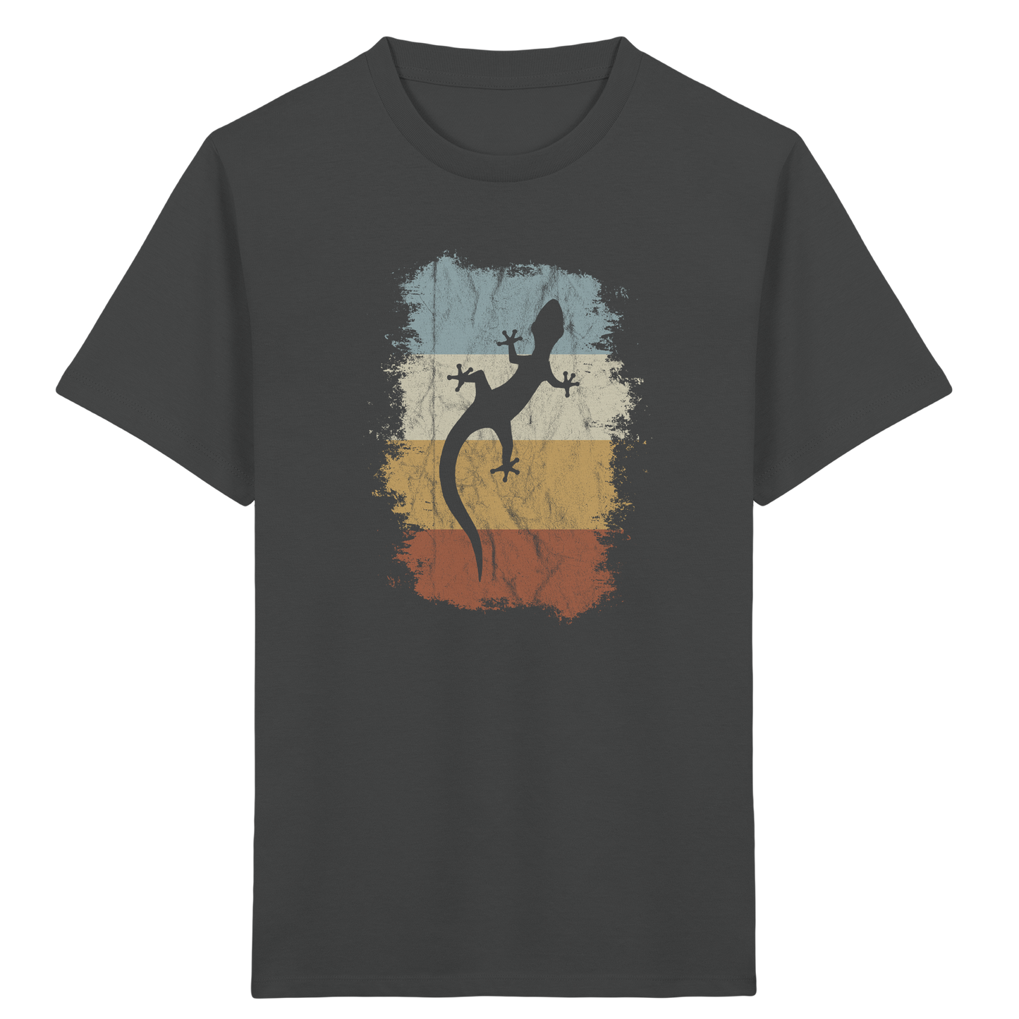 Retro Gecko Salamander Silhouette - Kids Organic Shirt